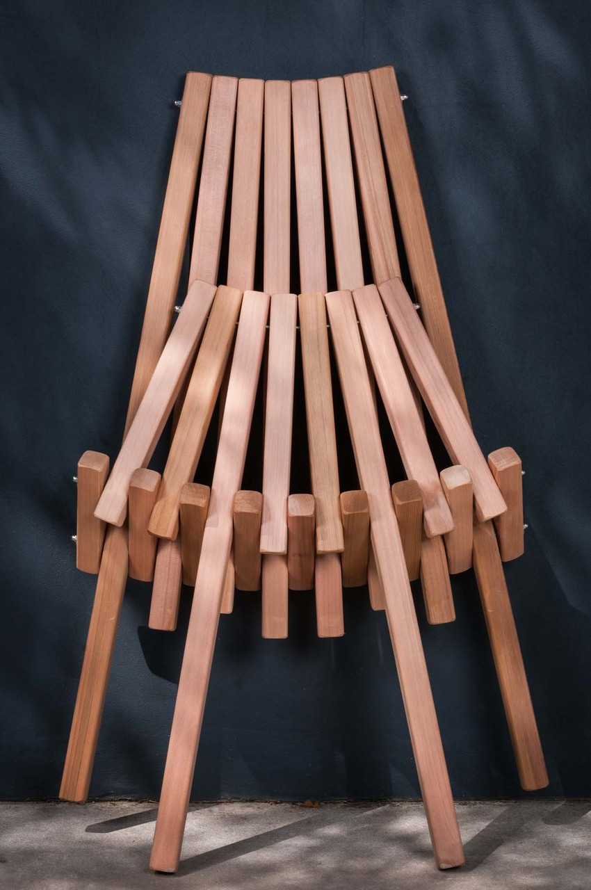 Western Red Cedar Outdoor Folding Deck Chairs
