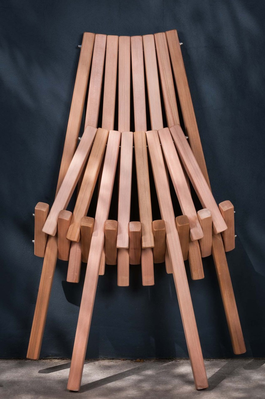 Western Red Cedar Outdoor Folding Deck Chairs